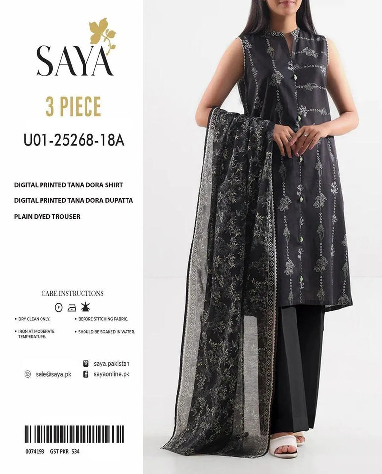 3 Pcs Women's Unstitched Printed Suit