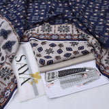 3 Pcs Women's Unstitched Printed Suit