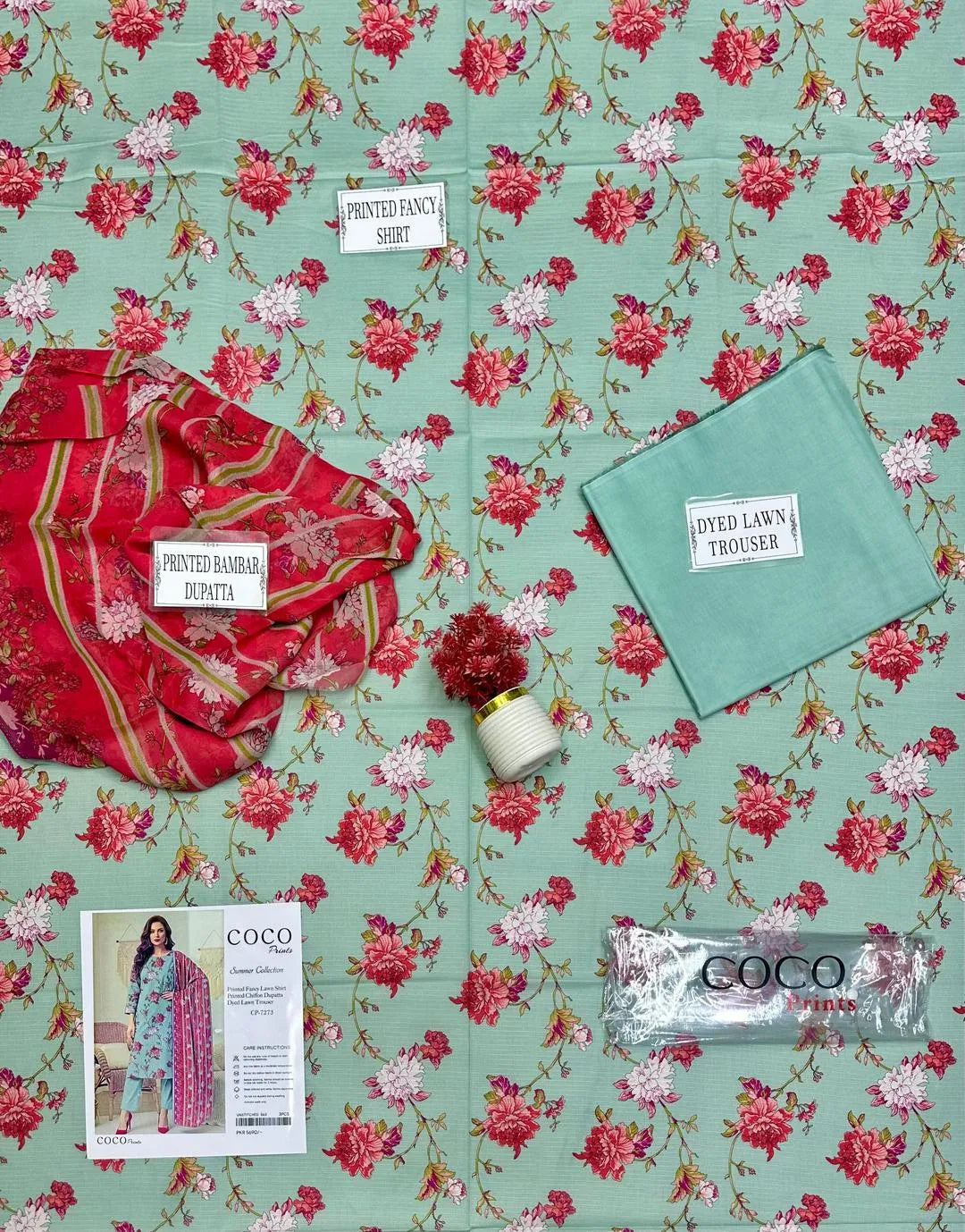 3 Pcs Women's Unstitched Printed Suit