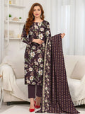 3 Pcs Women's Unstitched Printed Suit