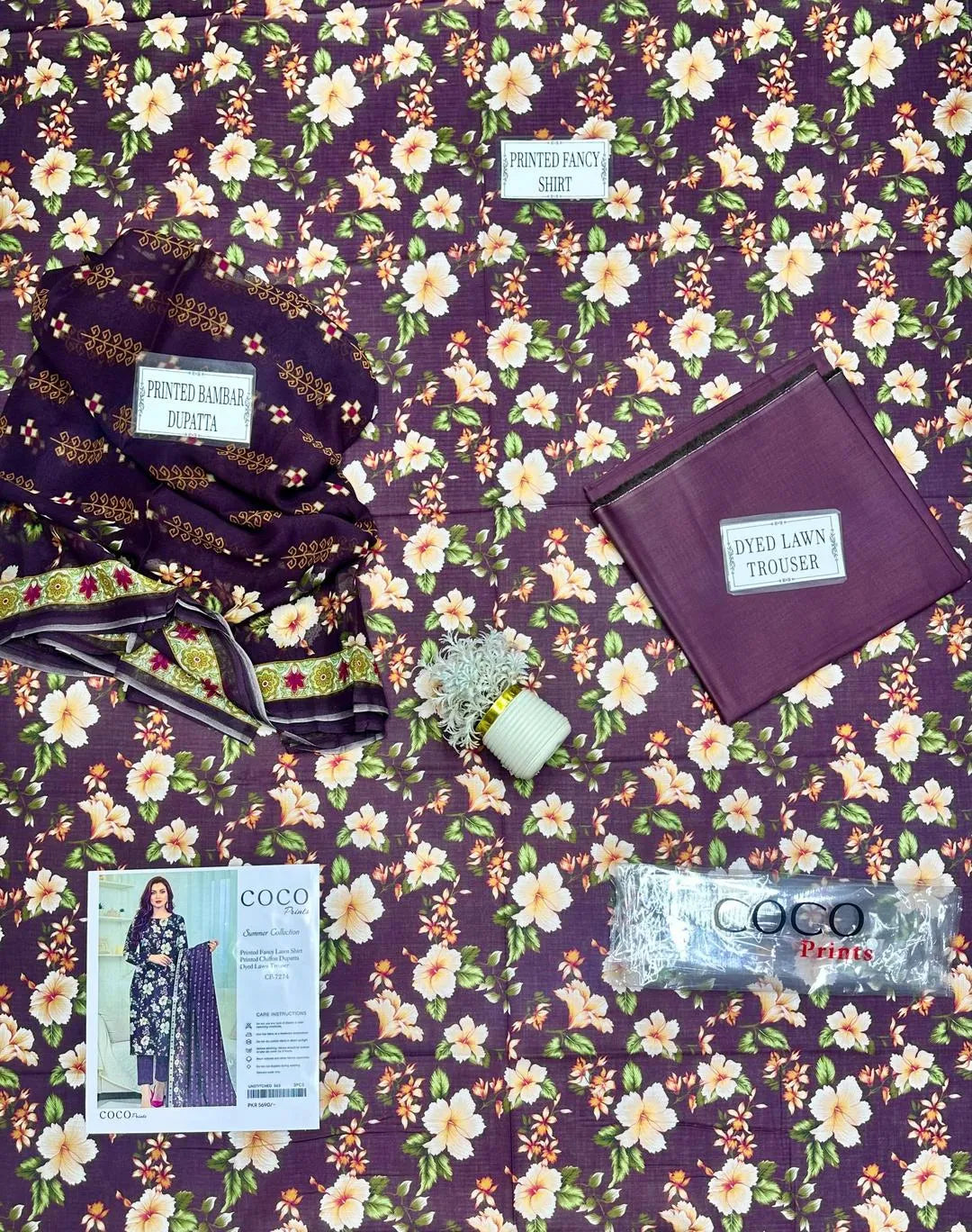 3 Pcs Women's Unstitched Printed Suit