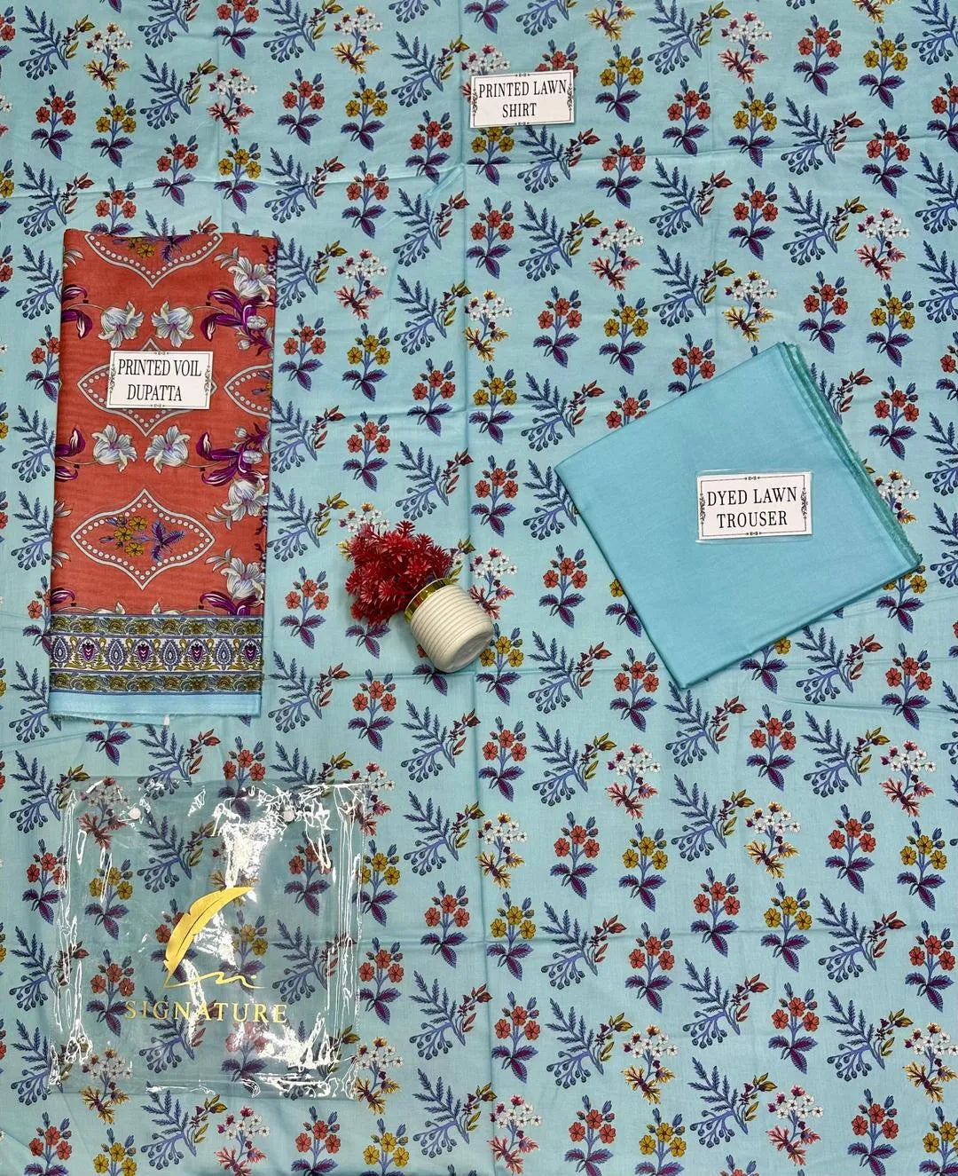 3 Pcs Women's Unstitched Printed Suit