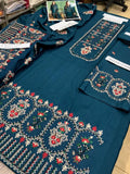 3 Pcs Women's Unstitched Embroidered Suit