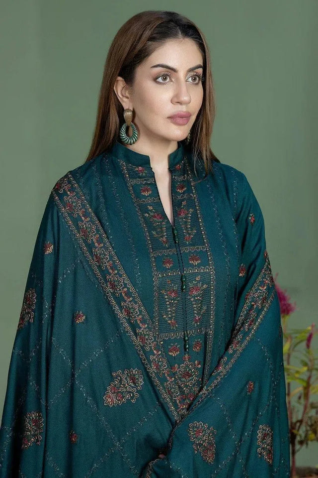 3 Pcs Women's Unstitched Embroidered Suit