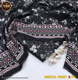2 Pcs Women's Unstitched Printed Suit Summer collection
